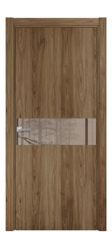 Дверь межкомнатная Vetro 11 Цвет Орех NY классический Покрытие ПВХ WOOD NATURAL Наличник L 75 Цена 24596