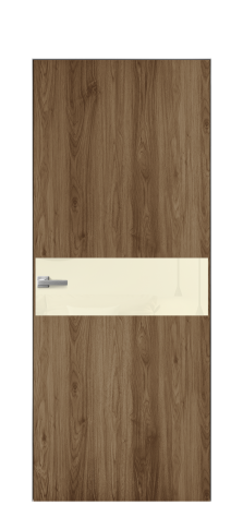 Дверь межкомнатная Vetro 11 Цвет Орех NY классический Покрытие ПВХ WOOD NATURAL Наличник Скрытый короб хром Цена 40336