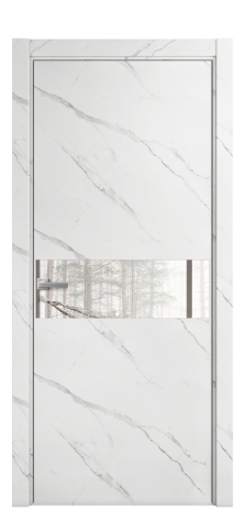 Дверь межкомнатная Vetro 11 Цвет Monte white soft Покрытие ПВХ ORIGINAL Наличник L 75 Цена 24196
