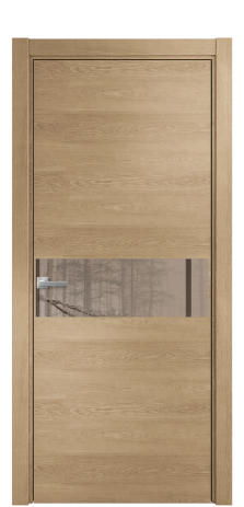 Дверь межкомнатная Vetro 11 Цвет Дуб Светлый Покрытие Шпон натуральный  Наличник L 75 Цена 51650