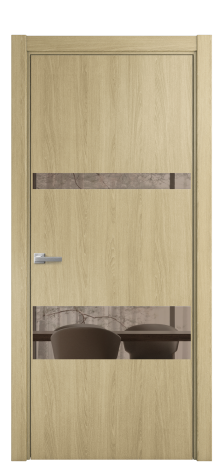 Дверь межкомнатная Vetro 12 Цвет Maderaira oak amber Покрытие ПВХ WOOD NATURAL Наличник L 75 Цена 26284
