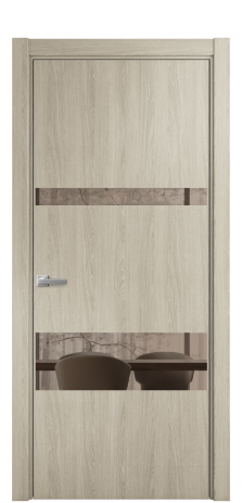 Дверь межкомнатная Vetro 12 Цвет Maderaira oak sand Покрытие ПВХ WOOD NATURAL Наличник L 75 Цена 26284