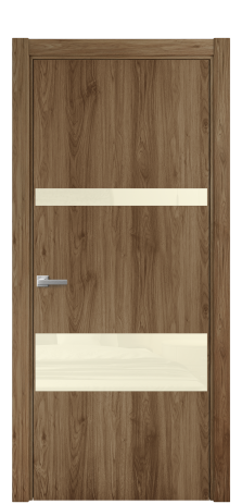 Дверь межкомнатная Vetro 12 Цвет Орех NY классический Покрытие ПВХ WOOD NATURAL Наличник L 75 Цена 25884