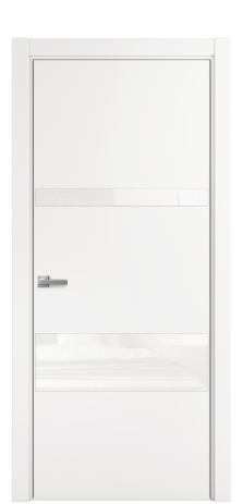 Дверь межкомнатная Vetro 12 Цвет Вайт Покрытие ПВХ SOFT (ПЭТ) Наличник L 75 Цена 33550