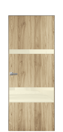 Дверь межкомнатная Vetro 12 Цвет Орех NY светлый Покрытие ПВХ WOOD NATURAL Наличник Скрытый короб хром Цена 42024