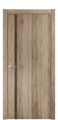 Дверь межкомнатная Vetro 13 Цвет Орех NY смоук Покрытие ПВХ WOOD NATURAL Наличник L 75 Цена 24196