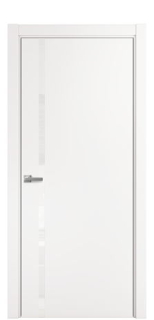 Дверь межкомнатная Vetro 13 Цвет Вайт Покрытие ПВХ SOFT (ПЭТ) Наличник L 75 Цена 28580