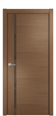 Дверь межкомнатная Vetro 13 Цвет Дуб Темный Покрытие Шпон натуральный  Наличник L 75 Цена 51150