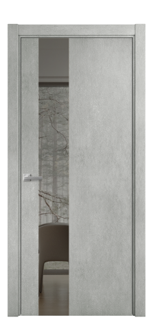 Дверь межкомнатная Ветро 14 Цвет Бетон серый Покрытие ПВХ ФАКТУРНЫЕ Наличник L 75 Цена 34600