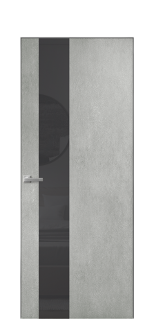 Дверь межкомнатная Ветро 14 Цвет Бетон серый Покрытие ПВХ ФАКТУРНЫЕ Наличник Скрытый короб хром Цена 41000