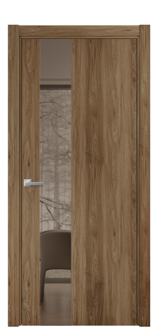 Дверь межкомнатная Ветро 14 Цвет Орех классический Покрытие ПВХ ПОД ДЕРЕВО Наличник L 75 Цена 9200