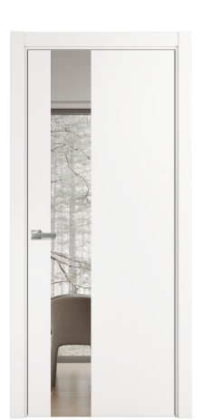 Дверь межкомнатная Vetro 14 Цвет Вайт Покрытие ПВХ SOFT (ПЭТ) Наличник L 75 Цена 34100