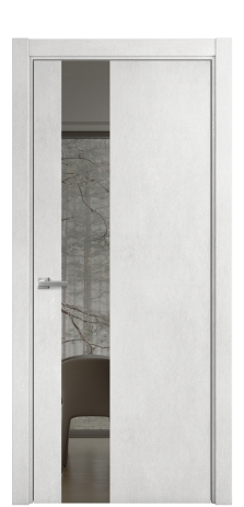 Дверь межкомнатная Vetro 14 Цвет Бетон известковый Покрытие ПВХ ORIGINAL Наличник L 75 Цена 34600