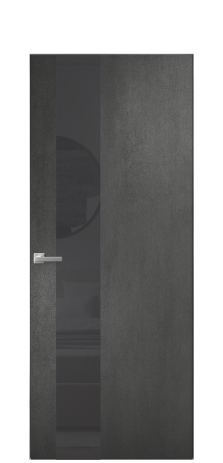 Дверь межкомнатная Vetro 14 Цвет Камень темный Покрытие ПВХ ФАКТУРНЫЕ Наличник Скрытый короб хром Цена 41000