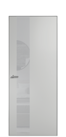 Дверь межкомнатная Vetro 14 Цвет Дымчатый Покрытие Эмаль  Наличник L 50 Цена 45575