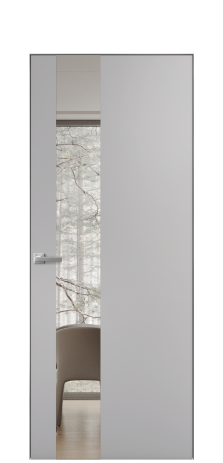 Дверь межкомнатная Vetro 14 Цвет Галечный Покрытие Эмаль  Наличник Скрытый короб хром Цена 47048