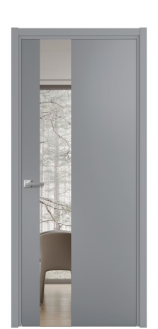 Дверь межкомнатная Vetro 14 Цвет Гриджио Покрытие Эмаль  Наличник L 50 Цена 47073