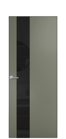 Дверь межкомнатная Vetro 14 Цвет Зеленый Покрытие Эмаль  Наличник Скрытый короб хром Цена 64208