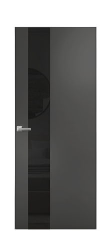 Дверь межкомнатная Vetro 14 Цвет Антрацит Покрытие Эмаль  Наличник Скрытый короб хром Цена 47048