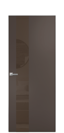 Дверь межкомнатная Vetro 14 Цвет Коричневый Покрытие Эмаль  Наличник Скрытый короб хром Цена 64208