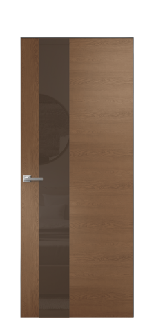 Дверь межкомнатная Vetro 14 Цвет Каштановый Орех Покрытие Шпон натуральный  Наличник L 75 Цена 56700