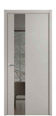 Дверь межкомнатная Vetro 14 Цвет Ясень Серый Шелк Покрытие Шпон крашеный  Наличник L 50 Цена 49275