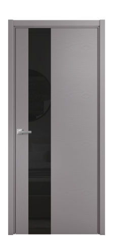 Дверь межкомнатная Vetro 14 Цвет Ясень Антрацит Покрытие Шпон крашеный  Наличник L 50 Цена 48775