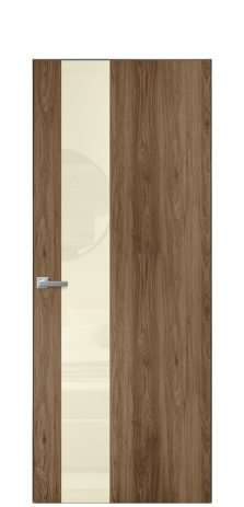 Дверь межкомнатная Vetro 14 Цвет Орех NY классический Покрытие ПВХ WOOD NATURAL Наличник Скрытый короб хром Цена 42560