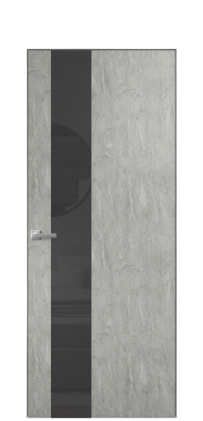 Дверь межкомнатная Vetro 14 Цвет Скол камня грей Покрытие ПВХ ORIGINAL Наличник Скрытый короб хром Цена 42560