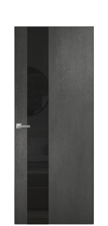 Дверь межкомнатная Vetro 14 Цвет Камень темный Покрытие ПВХ ORIGINAL Наличник Скрытый короб хром Цена 42560