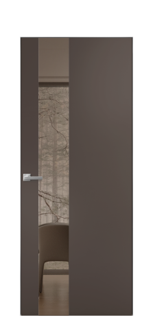 Дверь межкомнатная Vetro 14 Цвет Гриджио Покрытие Эмаль  Наличник Скрытый короб хром Цена 64958