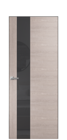 Дверь межкомнатная Vetro 14 Цвет Дуб Имбирь Покрытие Шпон натуральный  Наличник Скрытый короб хром Цена 66610