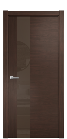 Дверь межкомнатная Vetro 14 Цвет Дуб Имбирь Покрытие Шпон натуральный  Наличник Скрытый короб хром Цена 67110