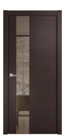 Дверь межкомнатная Vetro 14 Цвет Дуб Песочный Покрытие Шпон натуральный  Наличник Скрытый короб хром Цена 67110