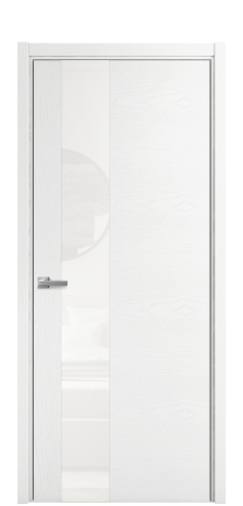 Дверь межкомнатная Vetro 14 Цвет Американский Орех Покрытие Шпон натуральный  Наличник Скрытый короб хром Цена 69610