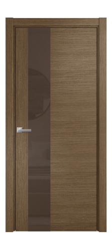 Дверь межкомнатная Vetro 14 Цвет Дуб Шоколад Покрытие Шпон масло  Наличник L 75 Цена 54275
