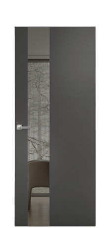 Дверь межкомнатная Vetro 14 Цвет Ясень Молочный Покрытие Шпон крашеный  Наличник Скрытый короб хром Цена 65010