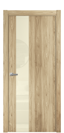 Дверь межкомнатная Vetro 14 Цвет Орех NY светлый Покрытие ПВХ WOOD NATURAL Наличник L 75 Цена 25884
