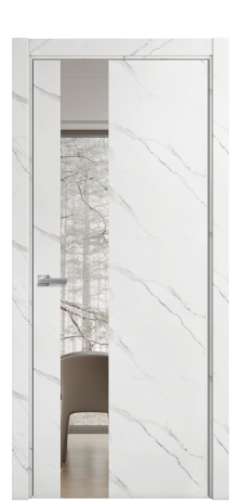 Дверь межкомнатная Vetro 14 Цвет Monte white soft Покрытие ПВХ ORIGINAL Наличник L 75 Цена 25884