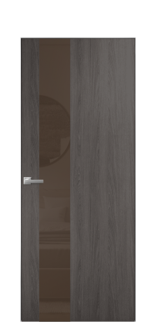 Дверь межкомнатная Vetro 14 Цвет Maderaira oak agate Покрытие ПВХ WOOD NATURAL Наличник Скрытый короб хром Цена 42024