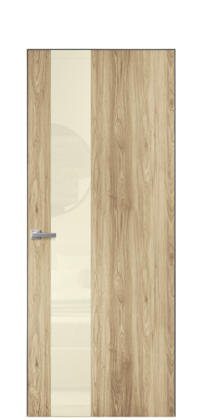 Дверь межкомнатная Vetro 14 Цвет Орех NY светлый Покрытие ПВХ WOOD NATURAL Наличник Скрытый короб хром Цена 42024