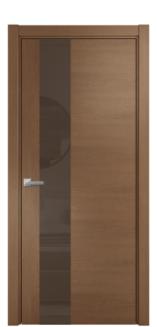 Дверь межкомнатная Vetro 14 Цвет Дуб Темный Покрытие Шпон натуральный  Наличник L 75 Цена 51150