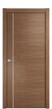 Дверь межкомнатная Vetro 17 Цвет Американский Орех Покрытие Шпон натуральный  Наличник L 75 Цена 55600