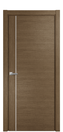 Дверь межкомнатная Vetro 17 Цвет Ясень Крем Покрытие Шпон крашеный  Наличник Скрытый короб хром Цена 64410