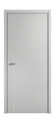 Дверь межкомнатная Vetro 17 Цвет Ясень Ирис Покрытие Шпон крашеный  Наличник Скрытый короб хром Цена 64410