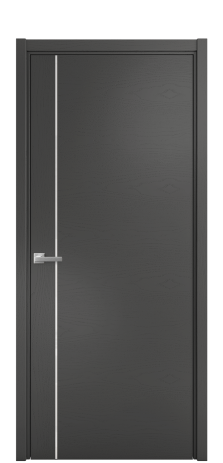 Дверь межкомнатная Vetro 17 Цвет Ясень Антрацит Покрытие Шпон крашеный  Наличник L 50 Цена 48175
