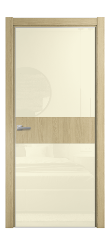 Дверь межкомнатная Vetro 18 Цвет Maderaira oak amber Покрытие ПВХ WOOD NATURAL Наличник L 75 Цена 29068
