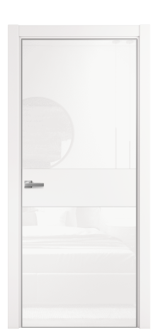 Дверь межкомнатная Vetro 18 Цвет Вайт Покрытие ПВХ SOFT (ПЭТ) Наличник L 75 Цена 45140