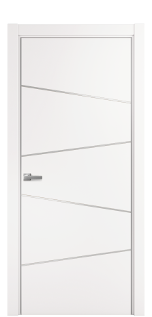 Дверь межкомнатная Slot 10-004 Цвет Вайт Покрытие ПВХ SOFT (ПЭТ) Наличник L 75 Цена 34300