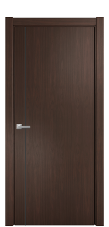 Дверь межкомнатная Slot 10-011 Цвет Каштановый Орех Покрытие Шпон натуральный  Наличник L 75 Цена 49450